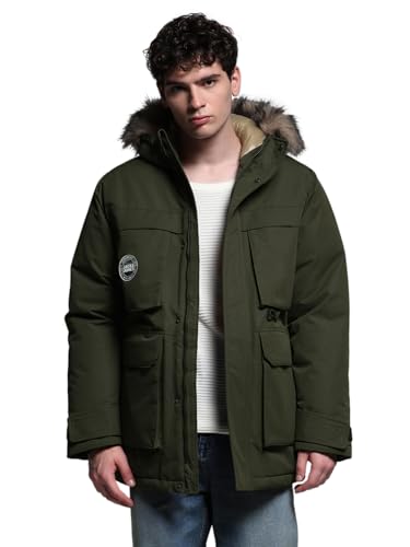 Image of JACK & JONES Men's Polyester Standard Length A-Line Coat
