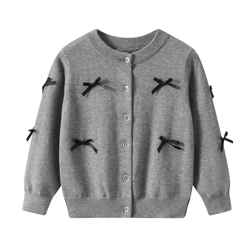 Image of Rolanko Girls Cardigan Sparkling Sequin Kids Knit Button Up Sweater Cardigan Long Sleeve 4-11 Years
