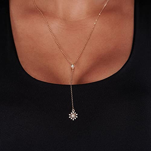 Colar Rommanel Banhado Ouro Gravatinha Pérolas E Sol Com Zircônias 531962