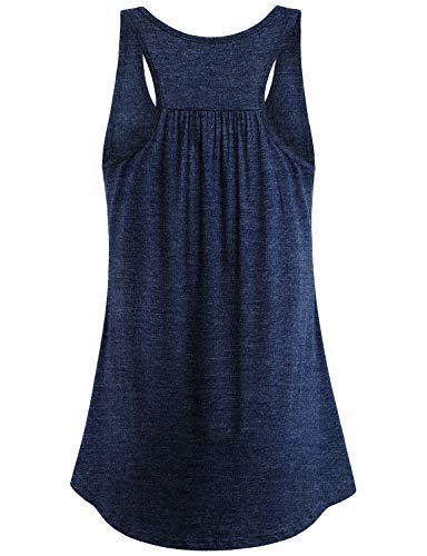 Image of Cestyle Womens Sleeveless Scoop Neck Flowy Loose Fit Workout Shirts Racerback Long Tank Tops