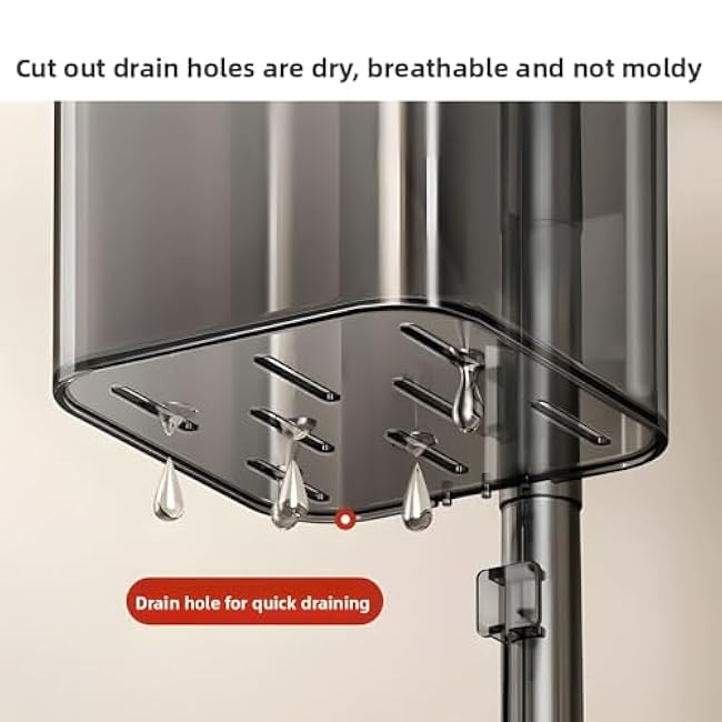 Suction Cup Rotating Kitchen Organizer, 2-Layer Wall-Mounted Storage System, Drill-Free Installation for Kitchen, Shower Organization (White-3 Layer)