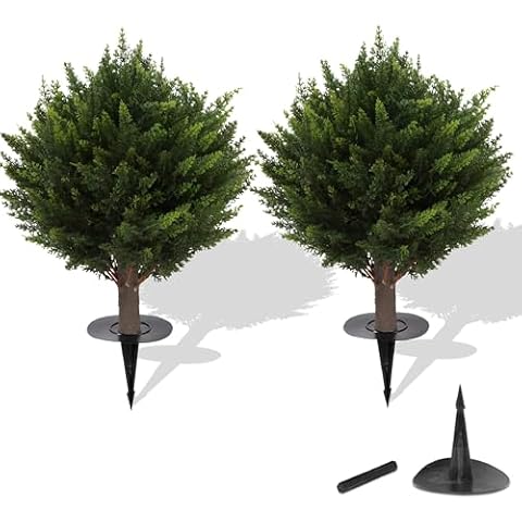 AUMMOOH 15.7 inch Artificial Cypress Topiary Cover