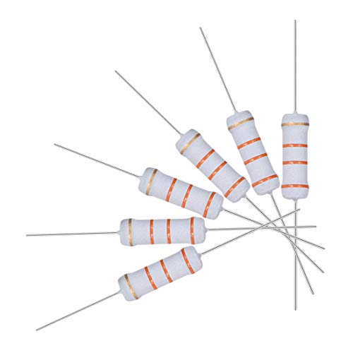 sourcing map 30 uds, Resistencia de Película de Óxido de Metal, 5% de Tolerancia, Cable Axial, 2W, A Prueba de Llamas, 33K Ohmios de Resistencia para DIY Proyectos Electrónicos y
