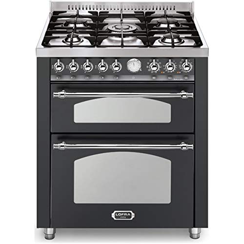LOFRA - DOLCEVITA - DOUBLE OVEN 70 cm - RNMUD 76 MFTE/Ci - Black- Chrome Finish Cover