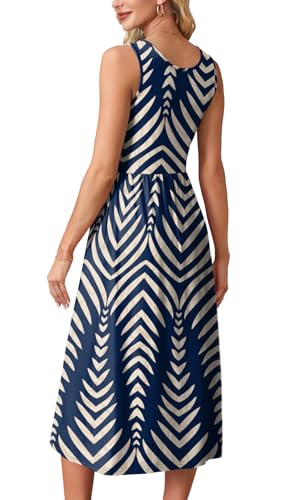 WIHOLL Summer Dresses for Women Flowy Casual Midi Dress Beach Vacation Sundresses with Pockets - Image 6