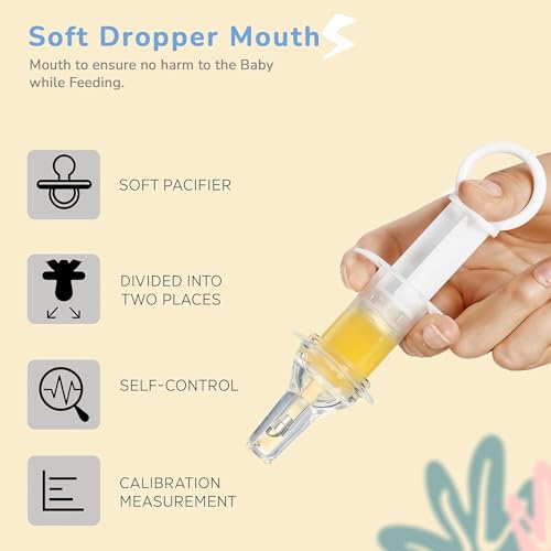 Image of Baybee Baby Medicine Feeder Syringe for Infants & Toddlers | Soft Silicone Oral Dispenser | Accurate Dosage Feeder for Syrups, Vitamins & Gripe Water | BPA-Free, Easy to Clean & Safe Feeding Product