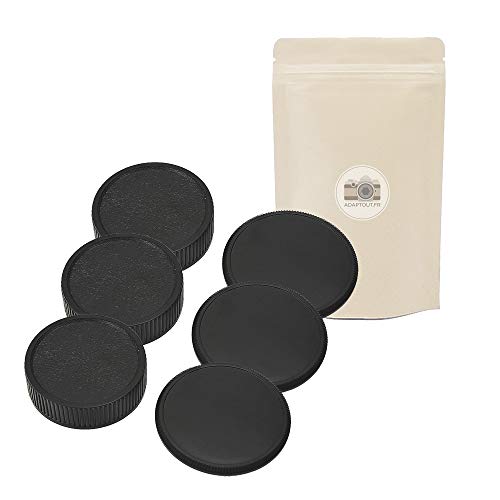 3X M42 Bouchon BOITIER + 3X Bouchon D'OBJECTIF pour Appareil et Objectif Cache à Monture M42, T2 et M42X1 - ADAPTOUT Marque FRANÇAISE Cover