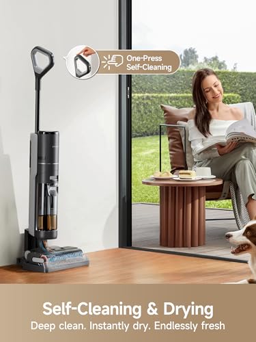 Image of DREAME H12 PRO Vacuum Mop, Wet Dry Vacuum Cleaner for Hard Floor, Vacuum and Mop at The Same Time for Wet & Dry Messes, Auto Self-Cleaning, Edge to Edge Cleaning with Hot Air Drying