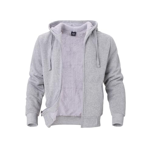Image of TanBridge Plaid Flannel Hoodie Sherpa Fleece Lined Shirt Jacket Cotton Hoodies Zip Up Winter Warm Coat