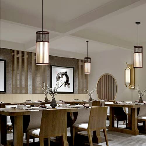 GUANSHAN Creativo Bamboo Weaving Lampada a