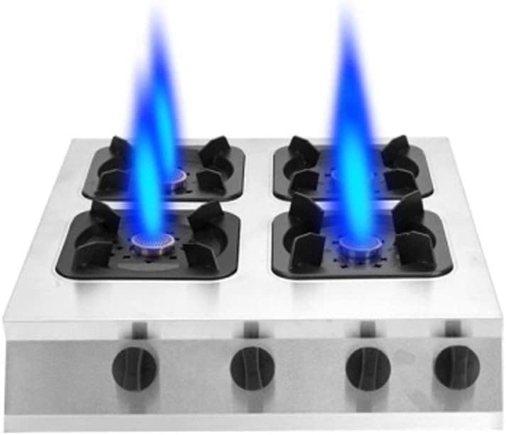 Commercial Stainless Steel Pot Stove, 3/4/6/8 Gas Range, Energy Saving Liquefied Gas/Natural Gas Stove (Natural Gas 6 heads) (Liquefied Gas 4 heads (B))