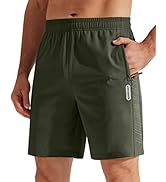Libin Men's Athletic Running Shorts Quick Dry Workout Gym Hiking Shorts 7 inch Lightweight Basket...