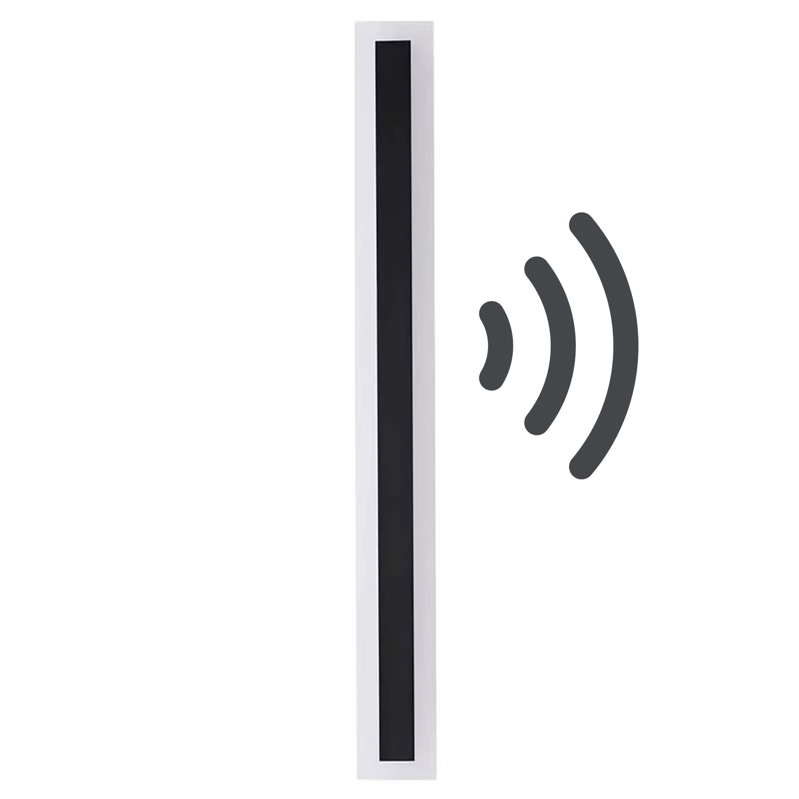 HELCEKOU Modern Black LED Outdoor Wall Light with Motion Sensor 48W IP65 Waterproof Acrylic Sconce for Villa Garden Terrace Ø150cm 3000K Warm