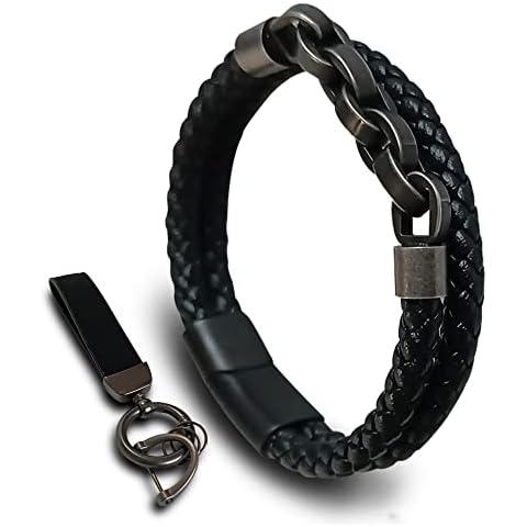 tenuy Pulsera de Cuero con Llavero Cover