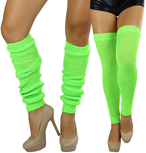 ToBeInStyle Women's Long Over The Knee Leg Warmers Bright Thigh High3