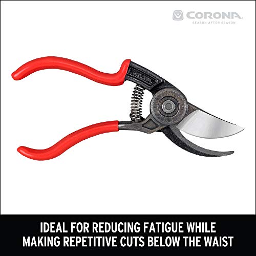 Corona Bp 3640 Forged Steel Ergoaction Angled Bypass Hand Pruner - 3/4 Inch Cut Capacity Stem And Branch Garden Shears, Red #TOP2