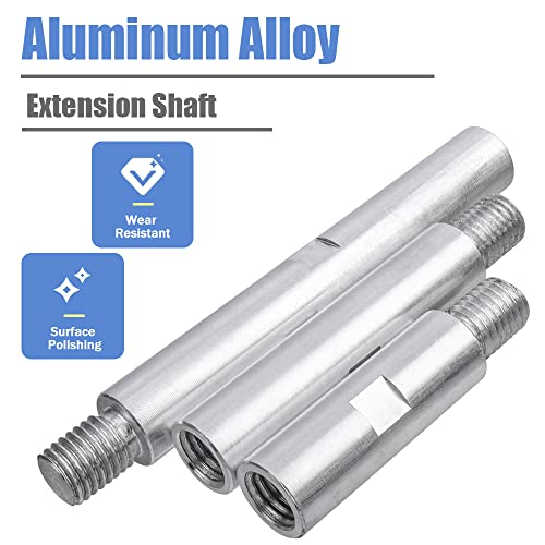Mesee 3 Pieces Angle Grinder Extension Connecting Rods Set 5/8''-11 Thread Backing Pad Plate Extension Shaft Car Polishing Lengthening Bar Accessory For Rotary Polisher - 3''/ 4''/ 5.5'' Length #TOP2