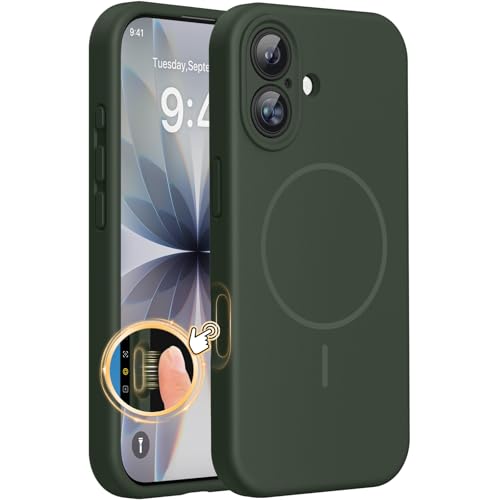 Miracase iPhone17 �p �P�[�X MagSafe�Ή� �V���R�� �J�����R���g���[�� �J�o�[ 3.0�~�� ���^ �}�O�l�b�g���� ��Phone17�P�[�X �ϏՌ� �Ռ��z�� �����ӂ��� 17 �_�[�N�O���[��