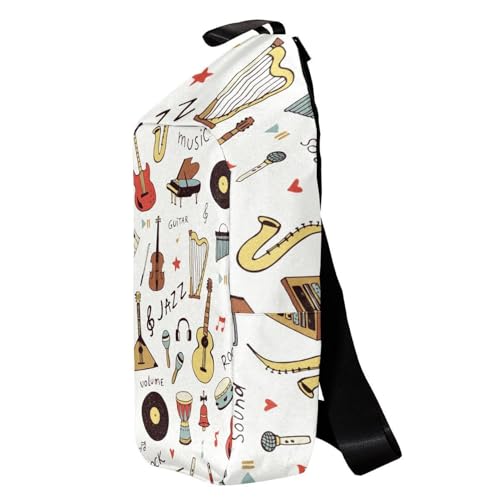 Sac à dos à bandoulière pour saxophone et instruments imprimés multicolore