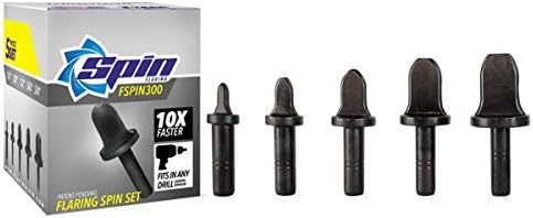 FSPIN300 Flaring Tool Drill Bit Set With 1/4, 3/8, 1/2, 5/8, 3/4 Bits
