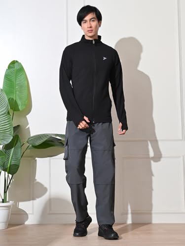 Image of FITINC Sportswear Sunscreen Jacket for Men | Anti-UV Sun Protection, Thumb Hole & CoolRush Tech - Gym, Running & Outdoor Activewear