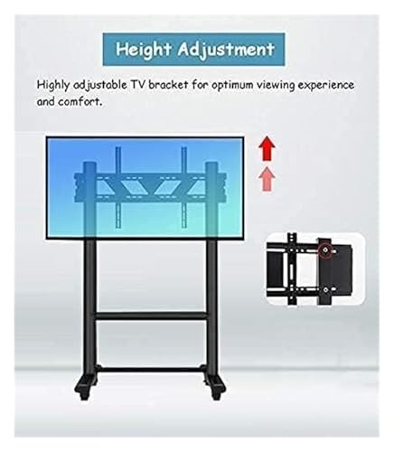 Soporte móvil para TV de 55" a 90" con altura ajustable miniatura 4
