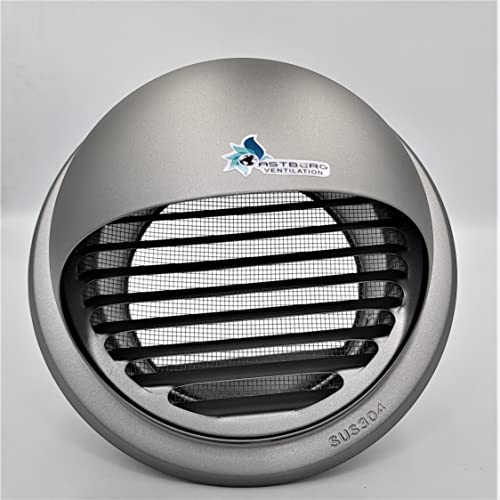 Image of Astberg Outer Cowl Steel Powder Coated /Chimney Cowl /Outer Cowl with Mesh /Wall Outer Grill /Pipe Exhaust Cover /Wall Vent Cover / (150mm /6 inch)