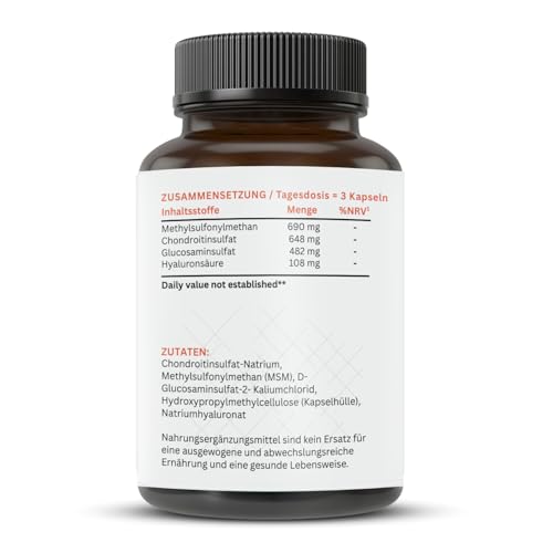 VITANOW ARTHRO Complex Plus für arthro care – 90 Kapseln – BPC-157 Hochdosiert mit MSM, Chondroitin, Glucosamin & Hyaluronsäure – Gelenkkomplex für Knorpel, Knochen & Beweglichkeit - BIO