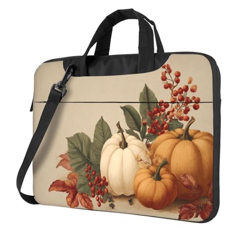 Pochette ordinateur 15,6 pouces feuilles d'automne et étui PC portable citrouilles