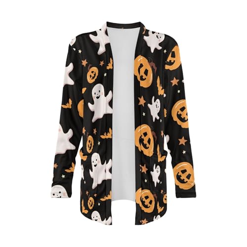 Image of Forchrinse Red Ladybug Cardigan for Women Causal Long Sleeve Open Front Cardigans Sweater Fashion 2024 Fall Coat with Pockets