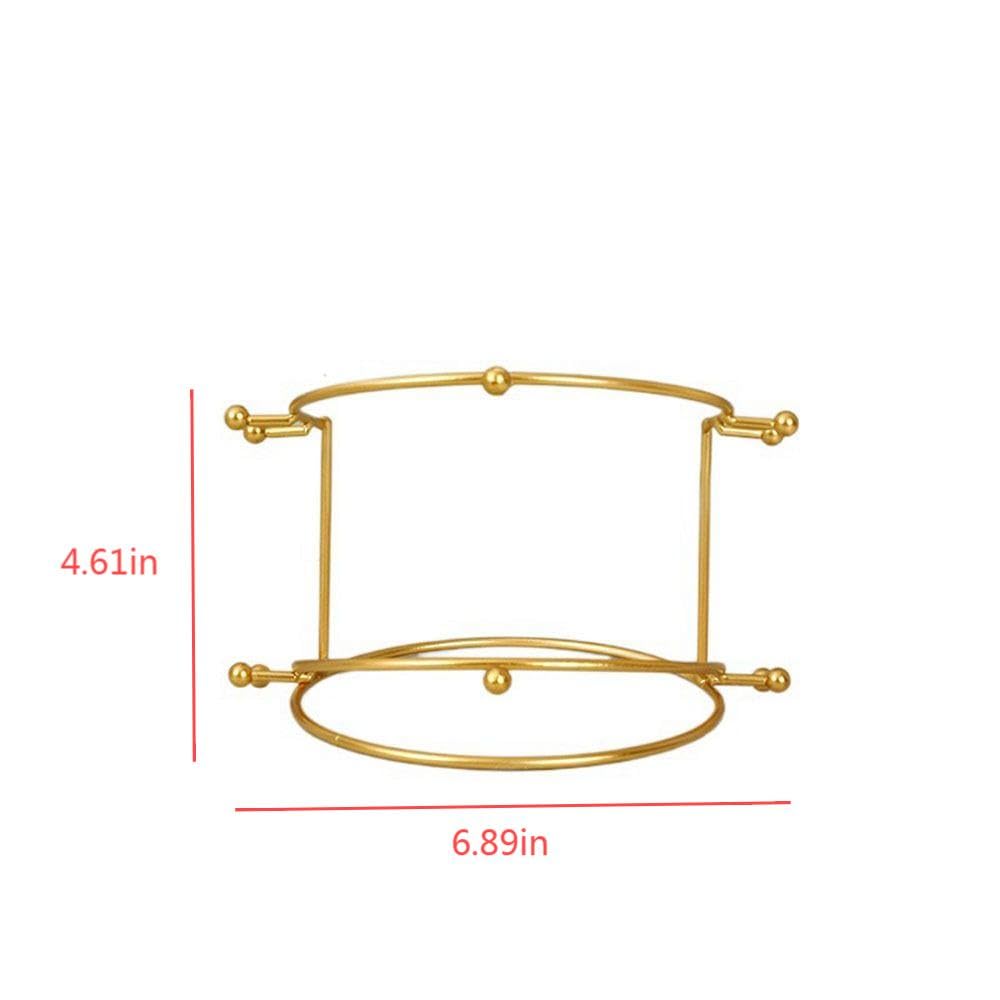zaoalife Metal Crown Display Stand Crown Holder, Crown Necklace 2-tier Stand Rack, Tiara Headband Rack, Crown Storage Organizer Jewelry Holder for Women