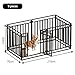 Heavy Duty Dog Crate Indoor Dog Fence Extra Large Space Thickened Full Square Tube Combination Collapsibles Pet Fence for All Types of Dogs Black(210 * 70 * 80cm-9pcs)