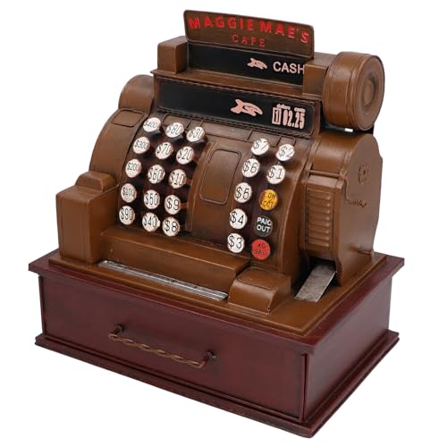 Caixa Registradora Vintage, Adereços de Arte Em Ferro, Ornamento Decorativo, Alívio de Estresse, Dec