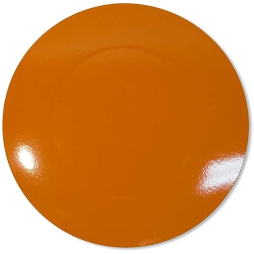 Bajoplato plano naranja 34 cm 4 uds