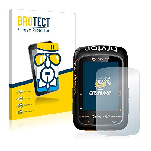 BROTECT Protector Pantalla Cristal para Bryton Rider 410 / Rider 450 Protector Vidrio - [Dureza 9H, Anti-Arañazos]