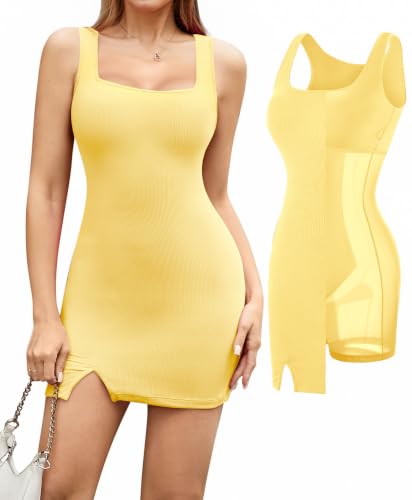 Image of Popilush Cocktail Dresses for Women Built in Shapewear Bra Mini Party Dress