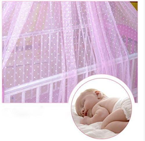 Miniatura 5 de Cama para bebés y niños pequeños, cuna tipo domo, mosquitera colgante, marco de barra de mosquitos, juego de cama estilo palacio para cuna (solo
