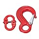 Slip Hook Eye Sling Heavy Duty 2T Bearing Trailer Lifting Chain Connector SHooks Hebehakenlager mit 2-Ring-Schnalle für das Heben in der Fabrik, Heben im Hafen