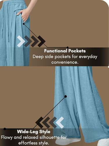 Image of GRECIILOOKS High Waist Polycotton Trousers for Women - Flared Parachute Pants with Side Pockets | Casual Travel Cargo Pants (Available in Plus Size and Value Pack)