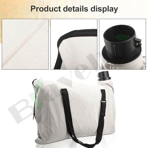 BV-005 610004-01 Shoulder Bag - by Braveboy, Compatible with Black & Decker 614000401 BV2500 BV4000 Leaf Blower - Replacement BV-005 Collection Bag (1) - Thumbnail 4