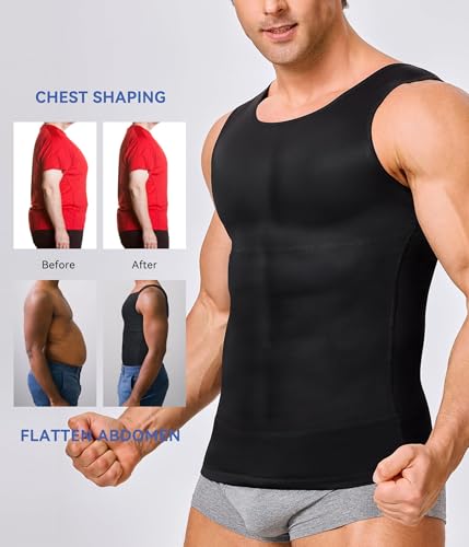 Shaperluv for Men, Shaperluv Tank 2.0 Mens, Men Tank Top, Body Shaper Vest Workout Tank Tops Abs Abdomen Undershirts3