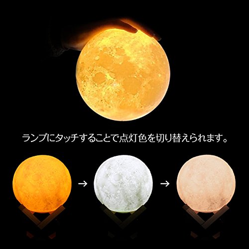 月型ライト 15cm Amazon | origin 月型LEDナイトライト MoonLight USB 直径15cm リアル
