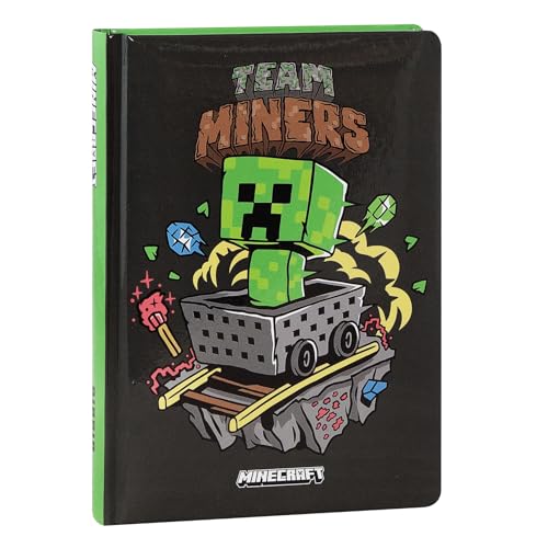 MINECRAFT - Diario Scuola Ufficiale Minecraft, Diario 12 Mesi per Bambini e Ragazzi, con Copertina Imbottita, 320 Pagine Colorate, Ideale per Scuola Elementare e Media, 13x17.8 cm