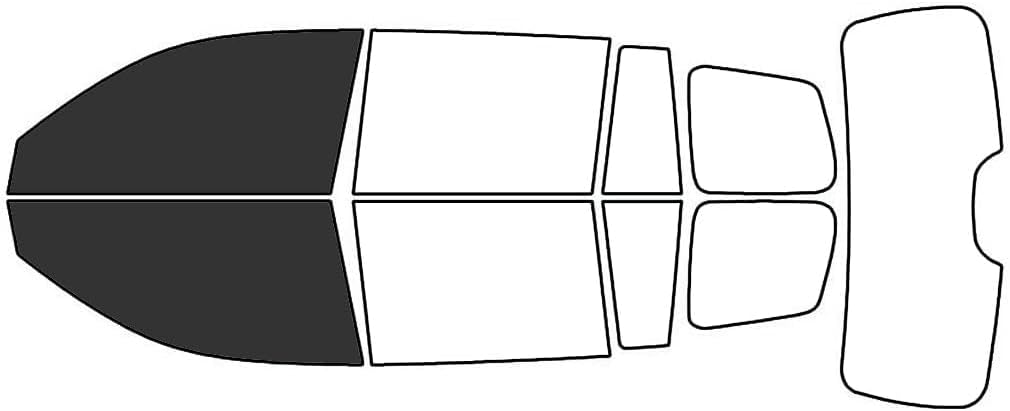 Rvinyl Window Tint Kit Compatible with Toyota Highlander 2008-2013 - Black 20% - Single Ply No Bubble Film - Do it Yourself Vehicle Front Precut Kit