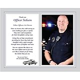 Police Officer Gift for a Hero Policeman or Policewoman, Personalized Poem With Photo on a 8x10 Inch Print