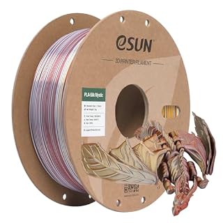 eSUN シルク PLA 3Dプリンターフィラメント 1.75mm、ゴールドシルバー銅、トリプルカラー。
