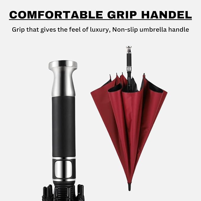 Image of Premium Auto Open 47 inch Big Size Umbrella for Men & Women | Windproof & UV Protection Umbrella With Strong Frame and Comfortable Grip Handle
