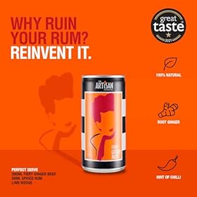 Fiery Ginger Beer by The Artisan Drinks Company – 200mlx24 cans – Natural Ingredients – A Blend of Root Ginger, Cloudy Lemon And A Hint of Chilli – Ginger Beer for Rum, Bourbon & Vodka Fiery Ginger Beer by The Artisan Drinks Company - 200mlx24 cans - Natural Ingredients - A Blend of Root Ginger, Cloudy Lemon And A Hint of Chilli - Ginger Beer for Rum, Bourbon & Vodka – The Artisan Drinks Company