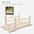 VINGLI 4 ft Garden Bridge, Arch Walkway Wooden Bridge with Safety Rails Natural Finished, Decorative Landscaping Footbridge for Koi Pond, Dry Creek Bed, Garden Pathway or Japanese Zen Decor