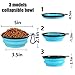 SLSON Collapsible Bowl with Cover Lids,2 Pack Dog Travel Bowls Portable Foldable...